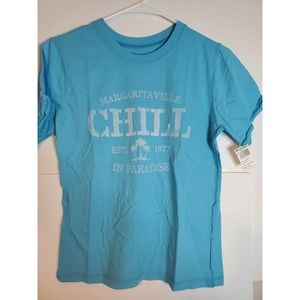 Ladies Chill Margaritaville T-shirt New Sz Small Blue